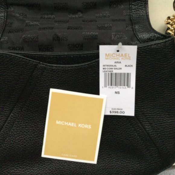 Michael Kors Bag NWT ARIA Shoulder Bag Black - Picture 9 of 9